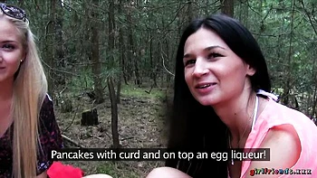 Keira and Michelle are enjoying outdoor pussy-licking so much