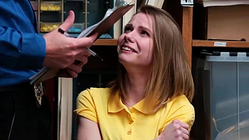 Skinny teen Catarina Petrov rides cock in the store