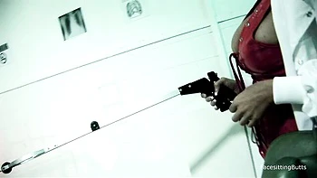 Alluring princess at huge tits clip